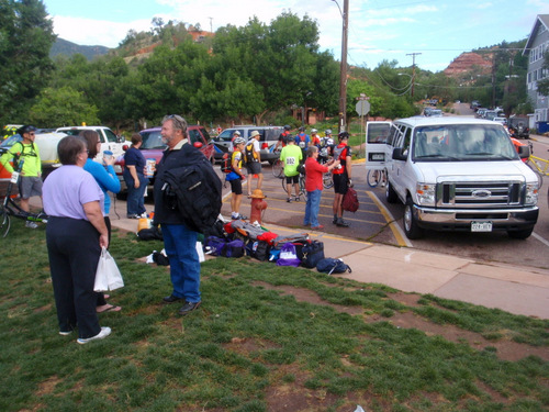 People Waiting for the Bicycle Race/Event.